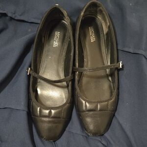 Michael Kors Black Flats with Strap